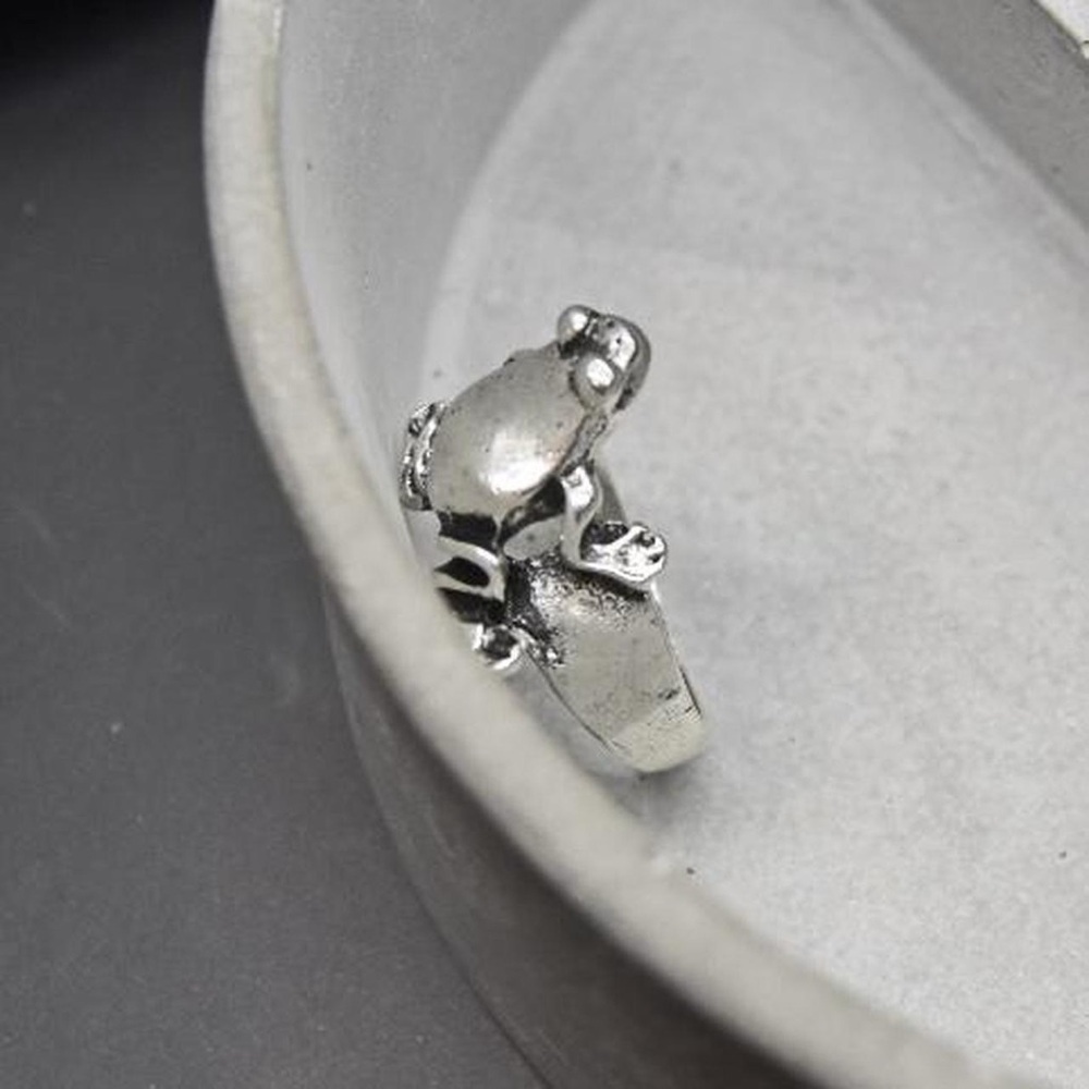 Silver Frog Ring - Picture 4 of 6